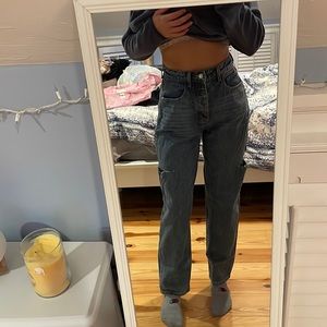 PLT  Mid Wash boyfriend jeans.